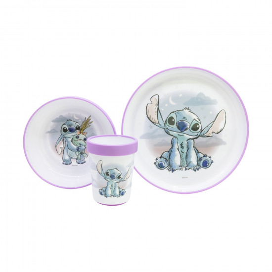 Stor Disney: Stitch Cuddle Me - Baby Non Slip 3 Pcs Bicolor Premium Set In Gift Box (10995)