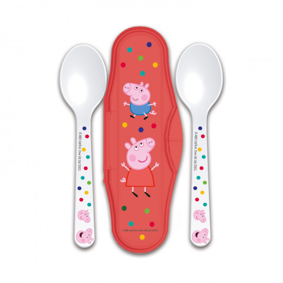 Stor: Peppa Pig Little One - Toddler 2 Pcs PP Traveling Spoons (13466)