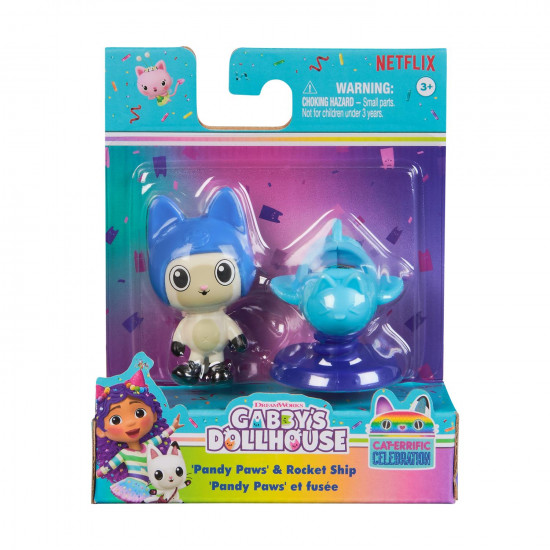 Spin Master Gabby's Dollhouse: Cat-Errific Celebration - 'Pandy Paws' amp;amp; Rocket Ship (20149929)