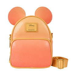 Loungefly Disney: Mickey Mouse Glitter Convertible Mini Backpack amp;amp; Crossbody Bag (WDTB3327)