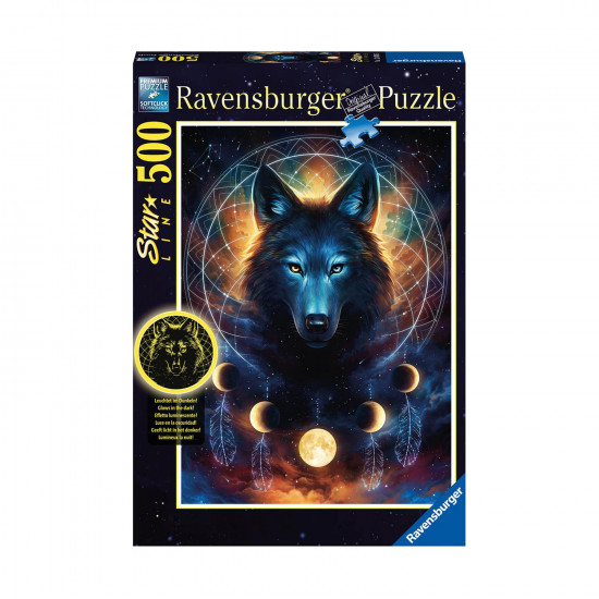 Ravensburger Puzzle: Starline - Wolf (Glow in the Dark) (500 pcs) (12000442)