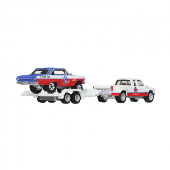 Mattel Hot Wheels: Premium Car Culture Team Transport - '63 Chevy Nova '88 Chevy Silverado 3500 VP Racing (HRV42)