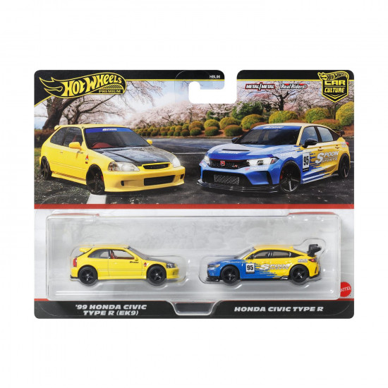 Mattel Hot Wheels®: Premium Car Culture - '99 Honda Civic Type-R (EK9) amp;amp; Honda Civic Type-R (JBL00)