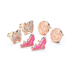 Carat Shop Wicked - Glinda Butterfly, G and Shoe Stud Earring Set (WKSE0001)