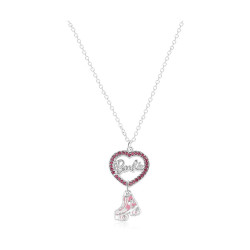 Carat Shop Barbie - Crystal Heart and Roller Skate Necklace (BMN00004)