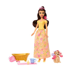 Mattel Disney Princess: Bella Bathe amp;amp; Brush Dog - Fashion Doll (JFC42)