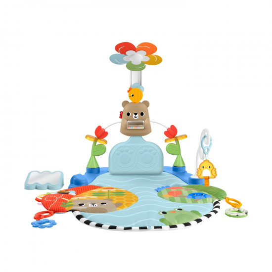Fisher-Price: Gyms Quilts - 3-in-1 Gym with Rotating Flower (HYR60)
