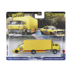Mattel Hot Wheels: Collectible - Truck With Vehicle – Hw 72 Toyota Corolla Levi (JBM34)