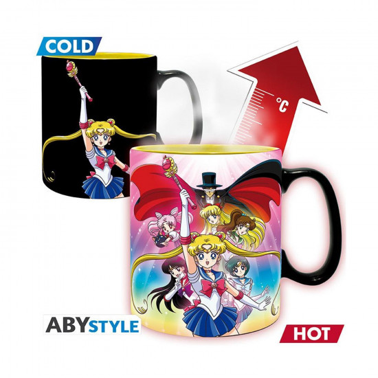 Abysse: Sailor Moon - Sailor Moon Group Heat Change Mug (460ml) (ABYMUGA560)