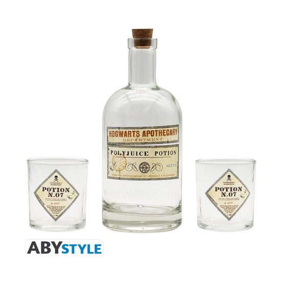 Abysse: Harry Potter - Potion Bottle (750ml) amp;amp; Glasses (200ml) Set (ABYTAB060)