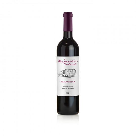 Kelesidou - Sampanitsa - Organic Red Semi Sweet Wine Xinomavro - Merlot - Syrah P.G.I,750ml