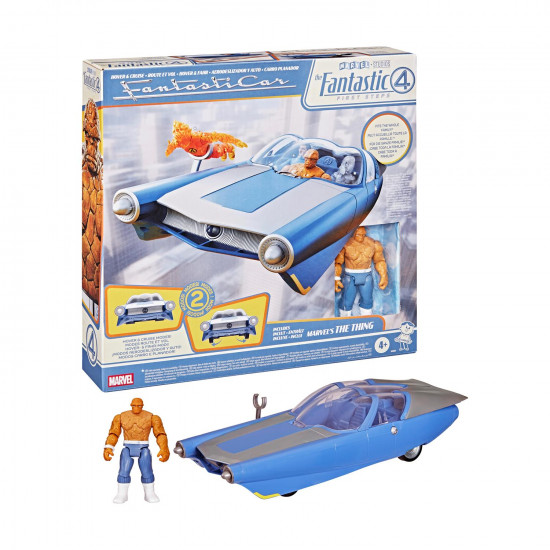 Hasbro Marvel Fantastic Four: First Steps - Hover amp;amp; Cruise Fantastic Car amp;amp; Thing Vehicle amp;amp; Figure (G0983)