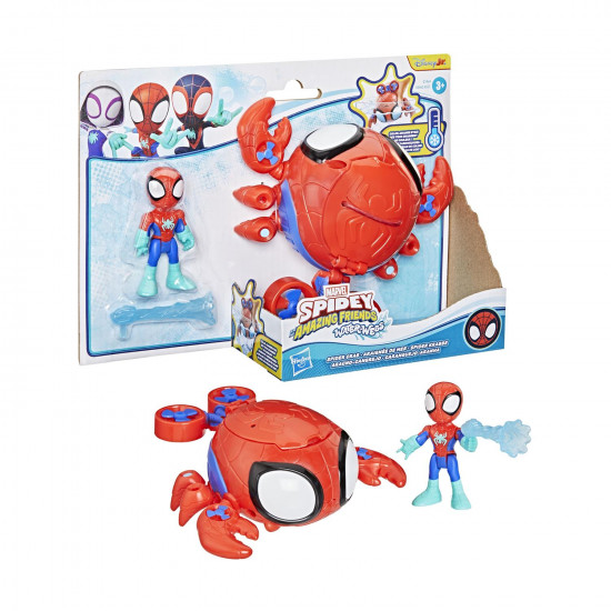 Hasbro Disney Jr. Marvel: Spidey And His Amazing Friends Waterwebs - Spider Crab Figure amp;amp; Vehicle (G1464)