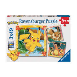 Ravensburger Puzzle: Pokemon - Pikachu, Charizard and Eevee! (3x49 pcs) (12004062)