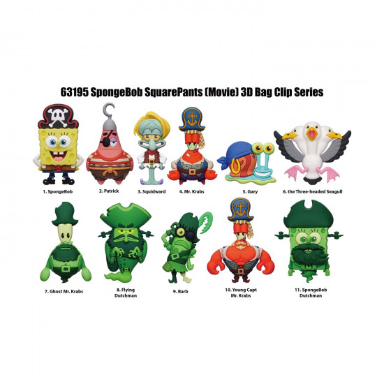 Monogram: The SpongeBob SquarePants Movie: Search for SquarePants (Series1) (Blind Bag/Random) 3D Foam Bag Clips Figures (63195)
