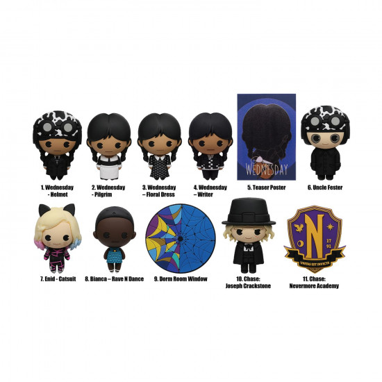 Monogram: Wednesday (Series3) (Blind Bag/Random) 3D Foam Bag Clips Figures (33110)