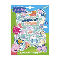 Totum: Peppa Pig - Window Stickers, 4 Sheets, 1 Scenery (BT360129)