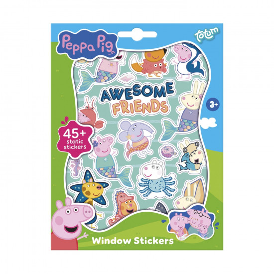 Totum: Peppa Pig - Window Stickers, 4 Sheets, 1 Scenery (BT360129)