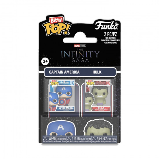 Funko Bitty Pop! 2-Pack Marvel: The Infinity Saga - Captain America amp;amp; Hulk Vinyl Figures