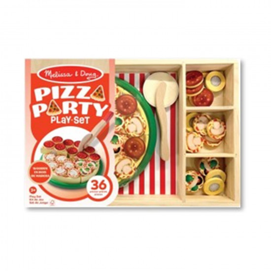 Melissa amp;amp; Doug Pretend Play: Wood - Pizza Party Playset (6074863)