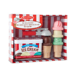 Melissa amp;amp; Doug Pretend Play: Wood Scoop amp;amp; Stack - Ice Cream Playset (6074871)