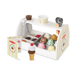 Melissa amp;amp; Doug Pretend Play: Wood - Scoop amp;amp; Serve Ice-Cream Counter Play Set (6074905)