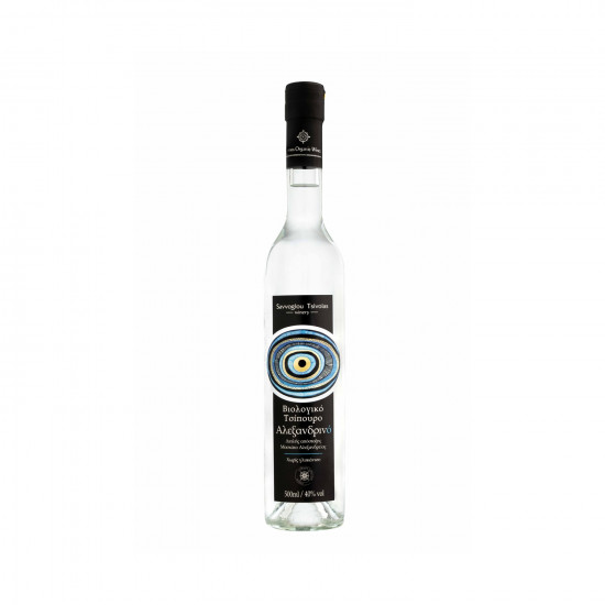 Tsipouro Limnos Organic Double Distillation - Moschato of Alexandria without Anise 40% Vol,500ml