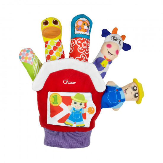 Chicco Παιχνίδια Drop Baby Sense & Focus: Γάντι/Δάχτυλο Μαριονέτες (Y03-07651-00)