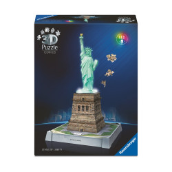 Ravensburger 3D Puzzle: 3D Iconics - Statue of Liberty Night Edition (108pcs)