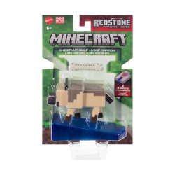 Mattel Minecraft: Redstone Charged - Chestnut Wolf Figure (JJR90)
