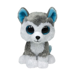TY BEANIE BOOS - SLUSH GREY HUSKY DOG PLUSH TOY (13cm) (1607-36006)