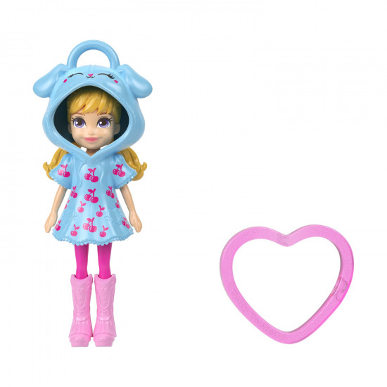 Mattel Polly Pocket: Tiny Worlds - Cherry Blue Dress Doll (JKC59)