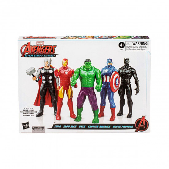 Hasbro Marvel Avengers: Beyond Earth's Mightiest - Thor / Iron Man / Hulk / Captain America / Black Panther Action Figure Set (5 Pack) (F8677)