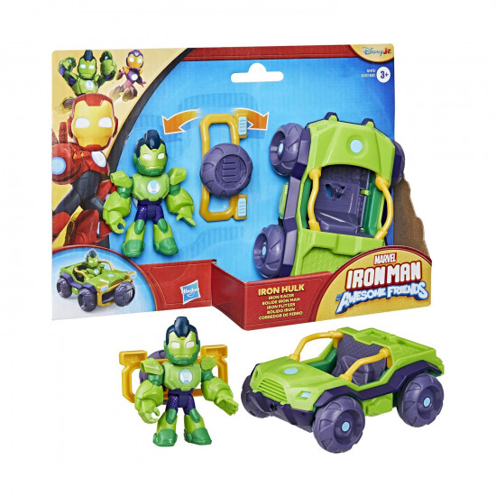 Hasbro Marvel: Iron Man And His Awesome Friends - Iron Hulk Iron Racer Vehicle (G1472)