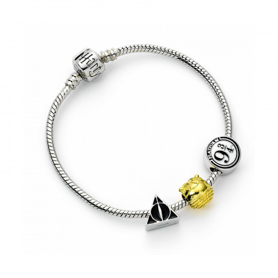 Carat Shop Harry Potter - Silver colour Bracelet with Three Bead Charms Silver (HP000372 )