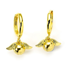 Carat Shop Harry Potter - Golden Snitch Gold Tone Huggy Earrings (WE3D0004)