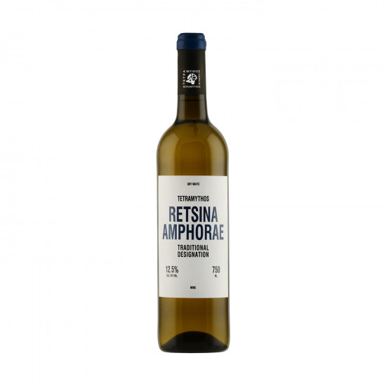 Tetramythos - Retsina - White Dry Organic Wine,750 ml