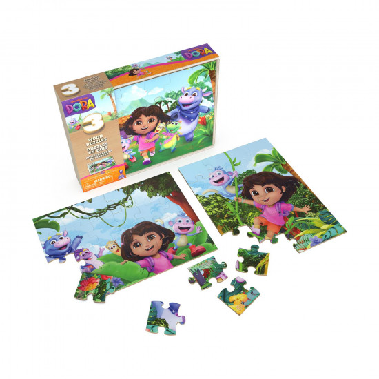 Spin Master Dora: Board Games - 3 Wood Puzzles (6071059)