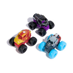 Spin Master Marvel Monster Jam: Mini Jams - Thor / Black Panther / Iron Man 3 Pack Bundle (20149559)