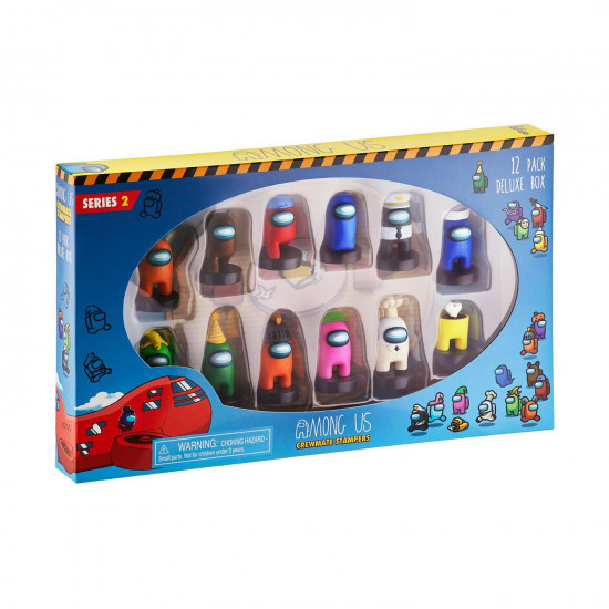 P.M.I. Among Us Crewmate Stampers 12 Pack Deluxe Box 4.5cm (S2) (AU5265)