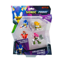 P.M.I. Sonic Prime - 5 Pack -including 1 rare hidden character (S1) Collectible Figures (6.5cm) (Random) (SON2040)