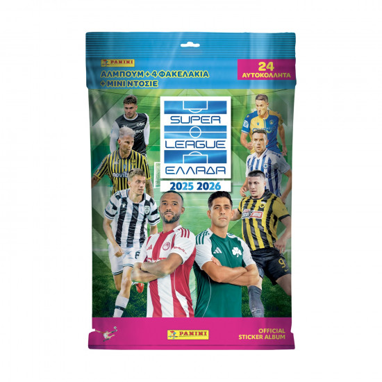Panini Superleague 2026: Sticker Starter Pack (1 Album, 4 Packs, 1 Binder)