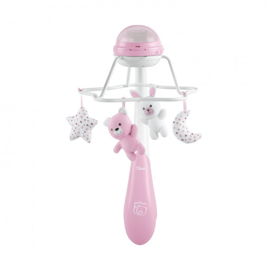 Chicco First Dreams: Rainbow Cot Mobile - 3-in-1 Cot Mobile with Rainbow Projection Pink (Y01-11041-10)
