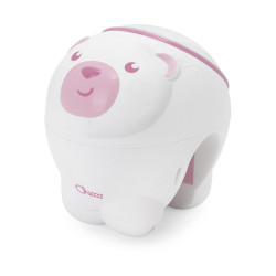 Chicco First Dreams: 2 in 1 Cot and Nightstand Projector - Polar Bear Pink (Y01-11558-10)