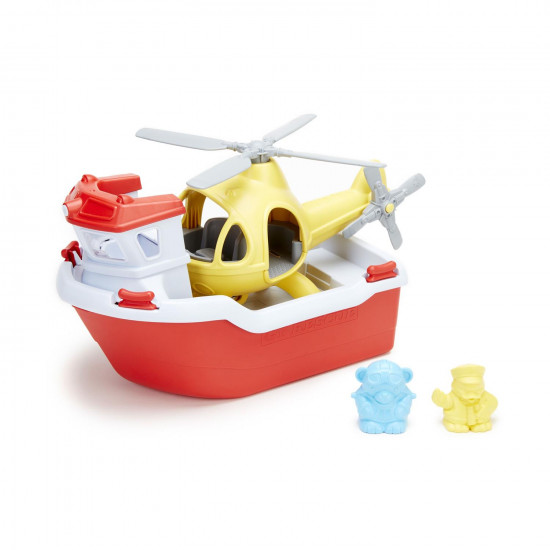 Green Toys: Rescue Boat with Helicopter (RBH1-1155)