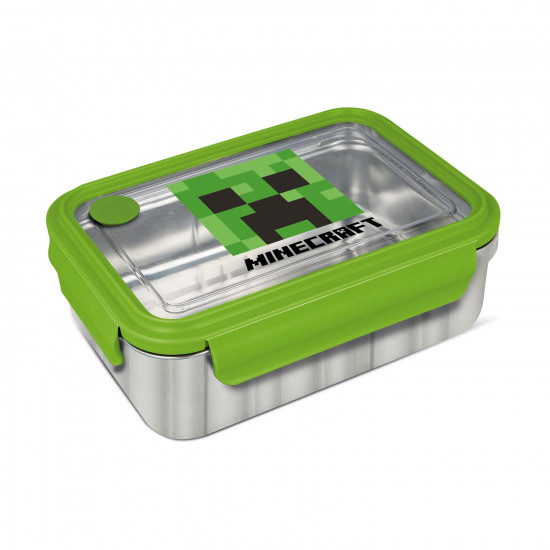 Stor:  Minecraft - Young Adult Stainless Steel Rectangular Sandwich Box (2190)