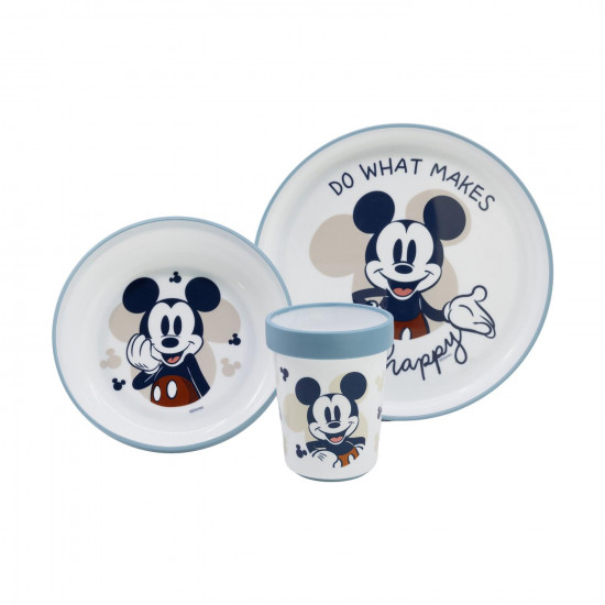 Stor Disney: Mickey Mouse Full Of Smile - Baby Non Slip 3 Pcs Bicolor Premium Set In Gift Box (10495)