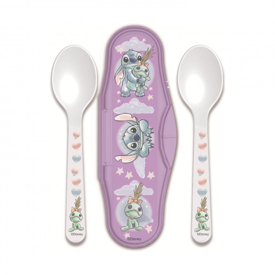 Stor Disney: Stitch Cuddle Me - Toddler 2 Pcs PP Traveling Spoons (10966)