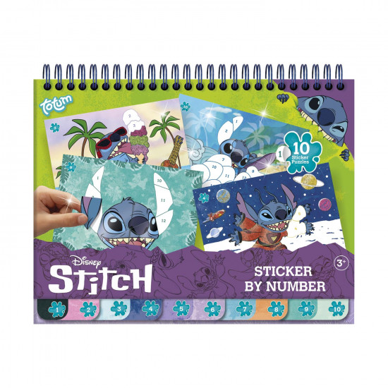 Totum: Disney Stitch - Sticker By Number Pad (TT700123)