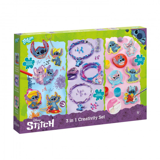 Totum: Disney Stitch - 3 In 1 Creativity Set Model & Paint (TT700161)